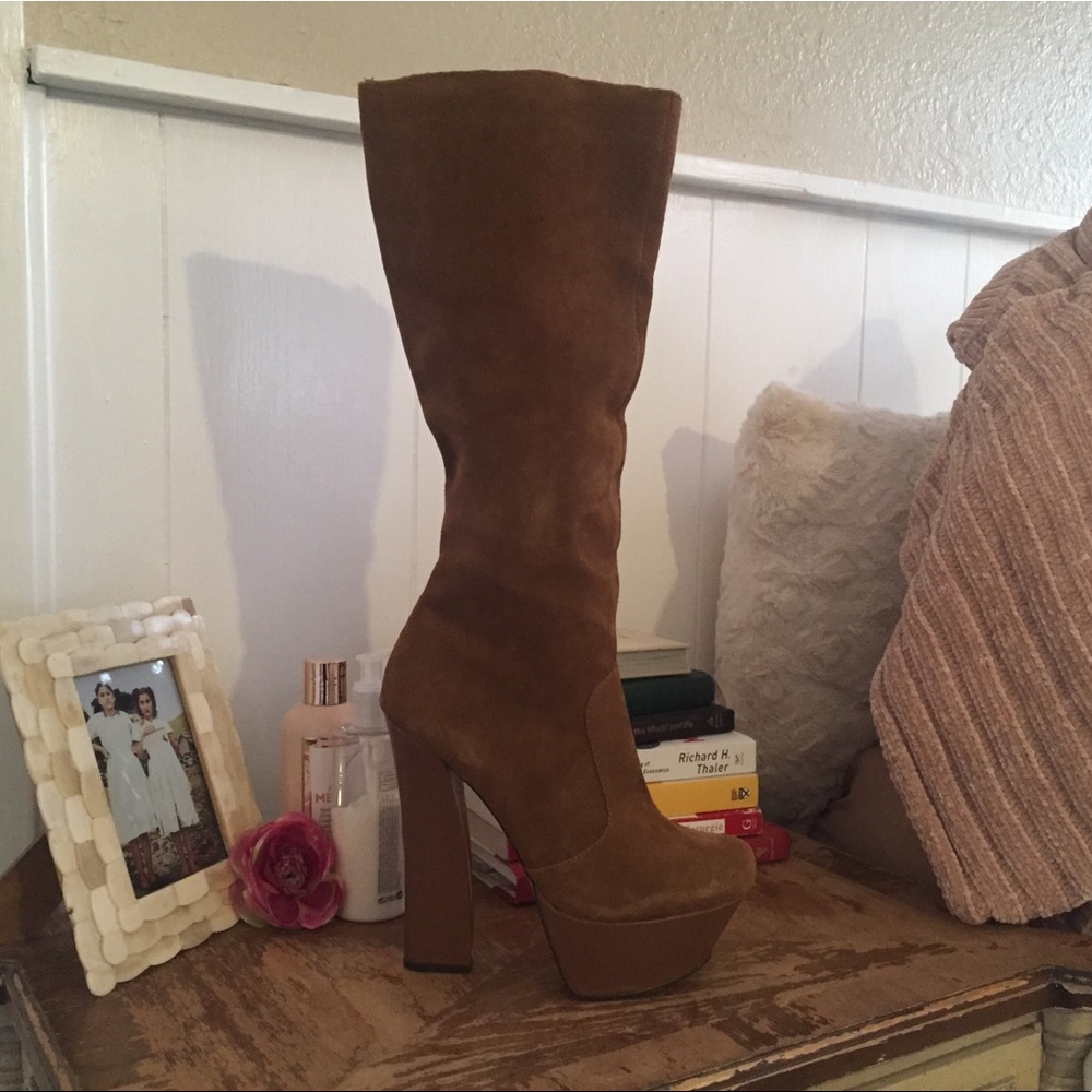 H by Halston Bonita HIGH Suede Leather Boots